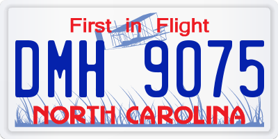 NC license plate DMH9075