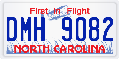NC license plate DMH9082