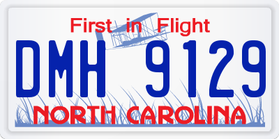 NC license plate DMH9129