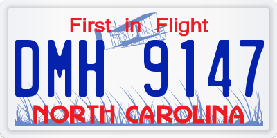 NC license plate DMH9147