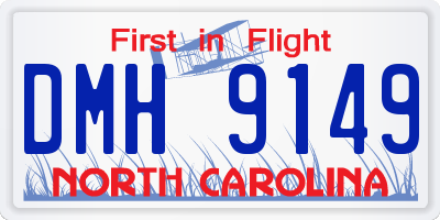 NC license plate DMH9149