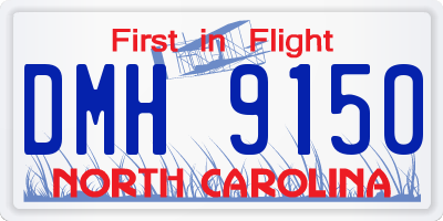 NC license plate DMH9150