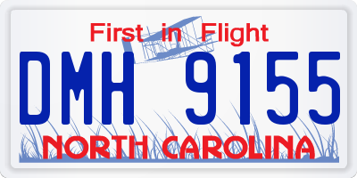 NC license plate DMH9155