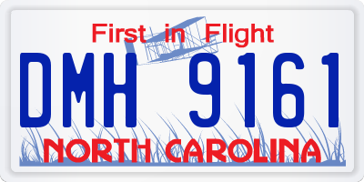 NC license plate DMH9161