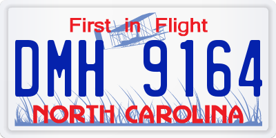 NC license plate DMH9164