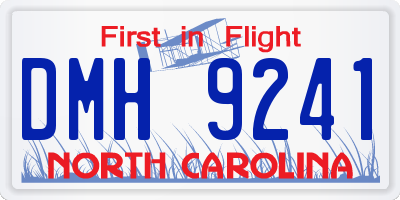 NC license plate DMH9241