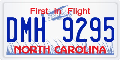 NC license plate DMH9295