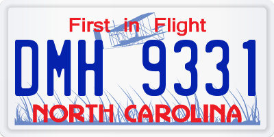 NC license plate DMH9331