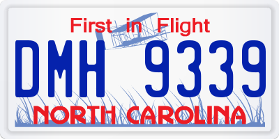 NC license plate DMH9339