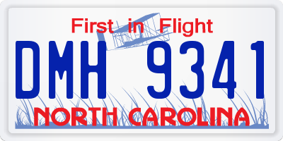 NC license plate DMH9341