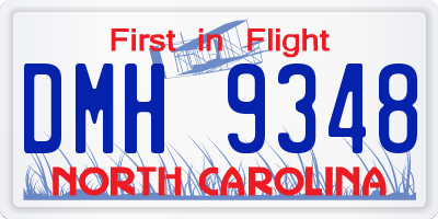 NC license plate DMH9348