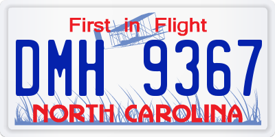 NC license plate DMH9367