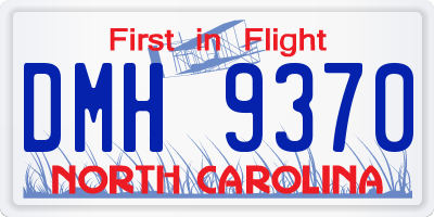 NC license plate DMH9370