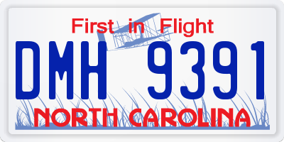 NC license plate DMH9391