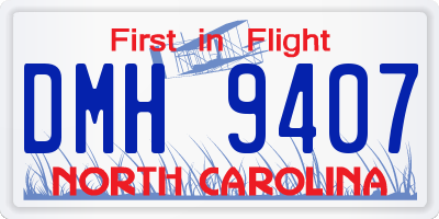 NC license plate DMH9407