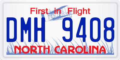 NC license plate DMH9408