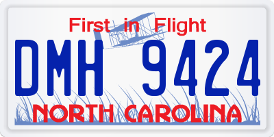 NC license plate DMH9424