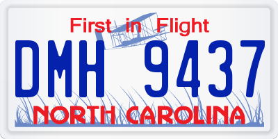 NC license plate DMH9437