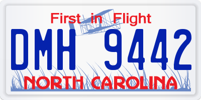 NC license plate DMH9442