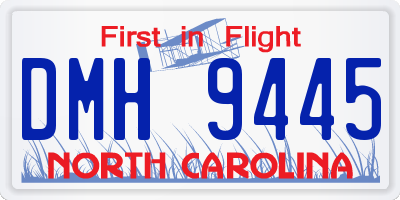 NC license plate DMH9445