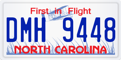 NC license plate DMH9448