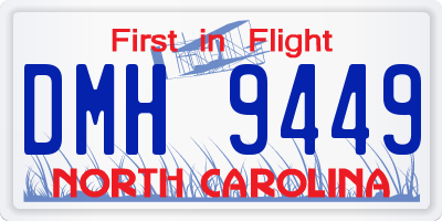 NC license plate DMH9449