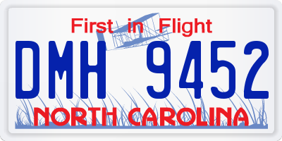 NC license plate DMH9452
