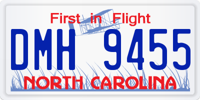 NC license plate DMH9455