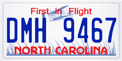 NC license plate DMH9467