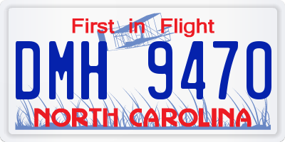 NC license plate DMH9470
