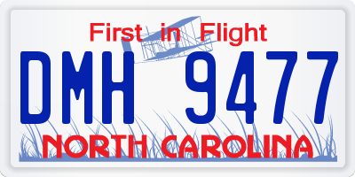 NC license plate DMH9477
