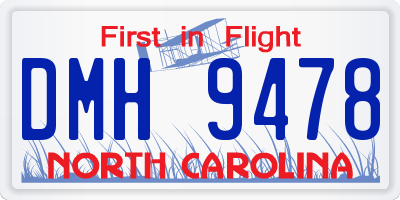 NC license plate DMH9478
