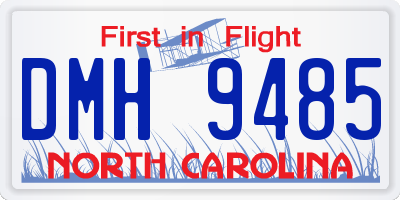 NC license plate DMH9485