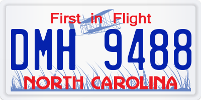 NC license plate DMH9488