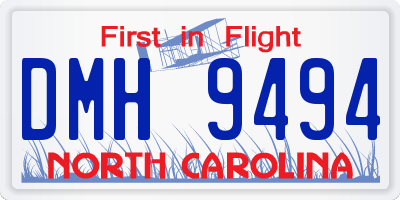 NC license plate DMH9494