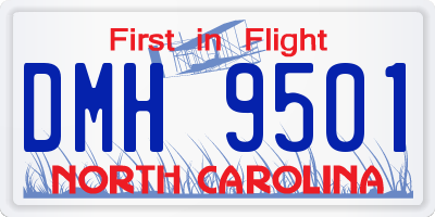 NC license plate DMH9501