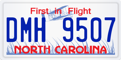 NC license plate DMH9507