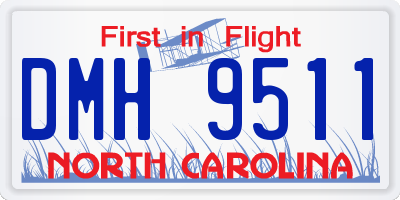 NC license plate DMH9511