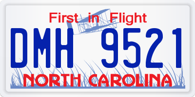NC license plate DMH9521