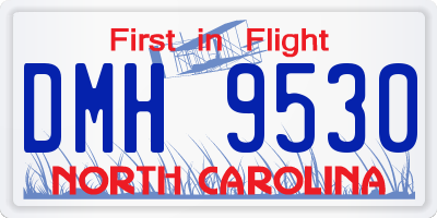 NC license plate DMH9530