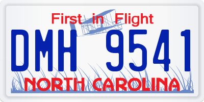 NC license plate DMH9541