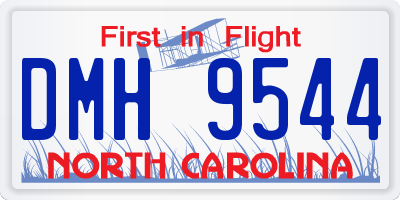 NC license plate DMH9544