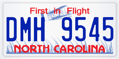 NC license plate DMH9545