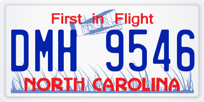 NC license plate DMH9546
