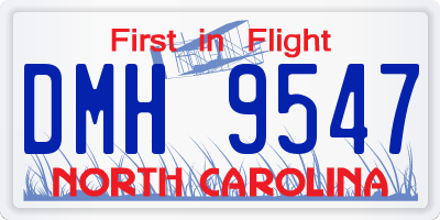 NC license plate DMH9547