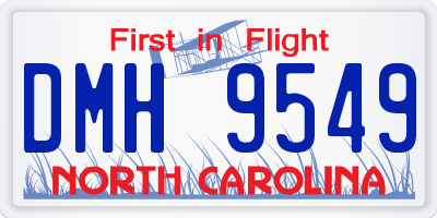NC license plate DMH9549