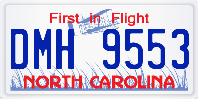 NC license plate DMH9553