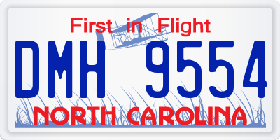NC license plate DMH9554