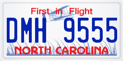 NC license plate DMH9555