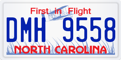NC license plate DMH9558